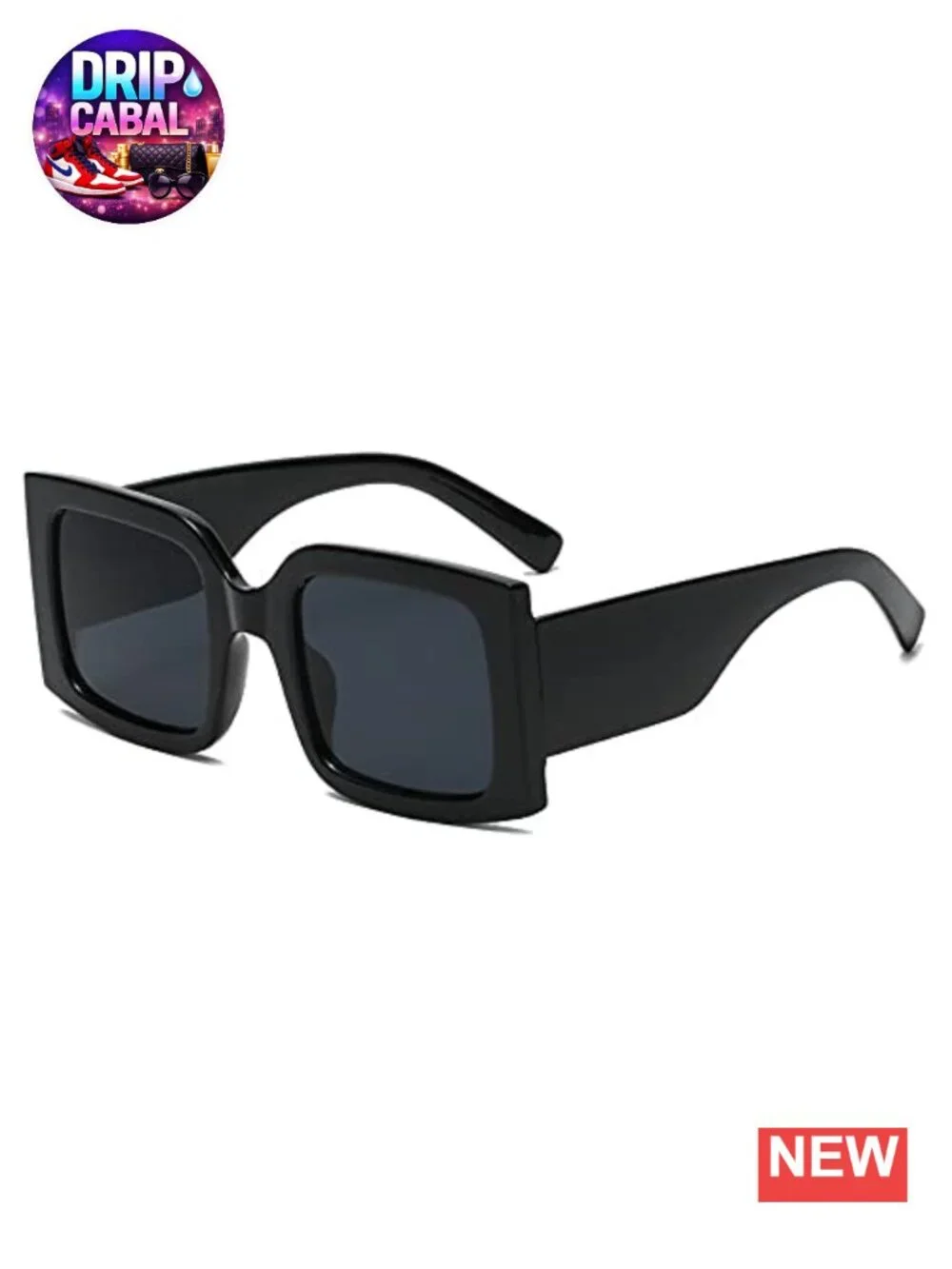 Vintage Oversized Square Sunglasses UV400 Protection Retro Frame Women Men